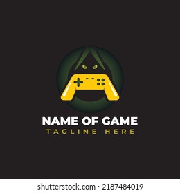 Modern and creative minimalist gaming logo templet for video game and mobile game