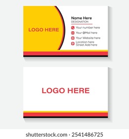 Modern Creative Minimalist And Professional Business Card Design.