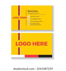 Modern Creative Minimalist And Professional Business Card Design.