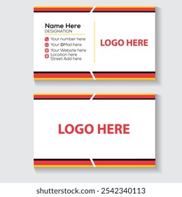 Modern Creative Minimalist And Professional Business Card Design.