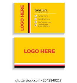 Modern Creative Minimalist And Professional Business Card Design.