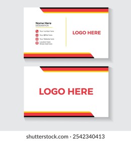 Modern Creative Minimalist And Professional Business Card Design.