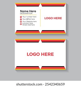 Modern Creative Minimalist And Professional Business Card Design.