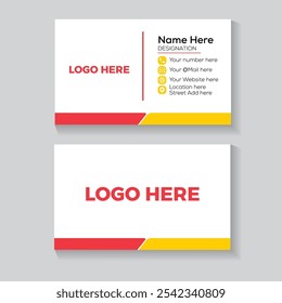 Modern Creative Minimalist And Professional Business Card Design.