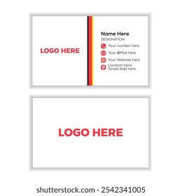 Modern Creative Minimalist And Professional Business Card Design.