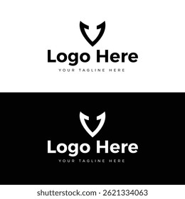 Modern creative minimalist and professional logo design for V .
