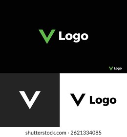 Modern creative minimalist and professional logo design for V .