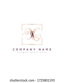 Modern creative monogram letter X logo template, Vector logo for business and company identity 