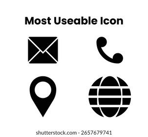 Design de ícones moderno e criativo mais utilizável