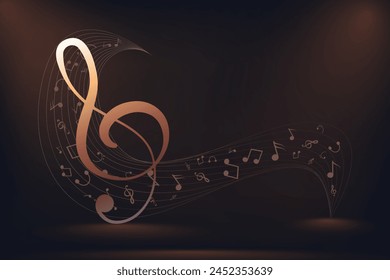 Diseño moderno de fondo de música creativa