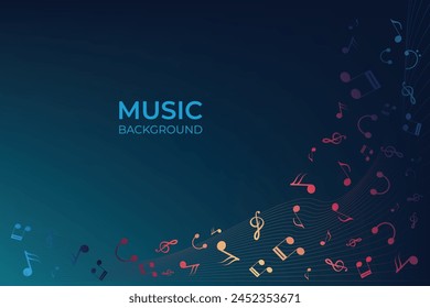 Diseño moderno de fondo de música creativa