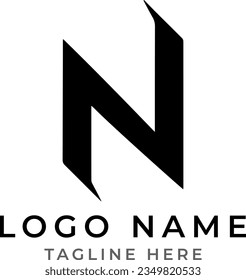 Diseño moderno y creativo del logotipo de la letra N. N. N Diseño de logotipo, plantilla de logotipo inicial N. 
