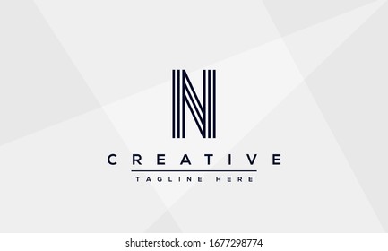 Modern creative N Logo Design and template. NN icon initial Based Monogram and Letters in vector.