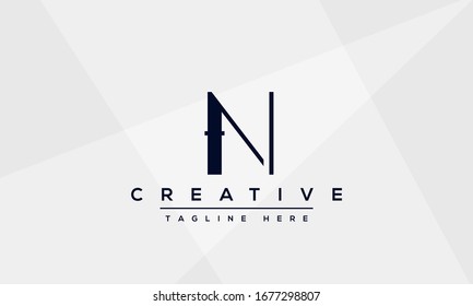 Modern creative N Logo Design and template. NN icon initial Based Monogram and Letters in vector.