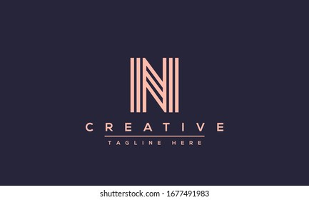 Modern creative N Logo Design and template. NN icon initial Based Monogram and Letters in vector.