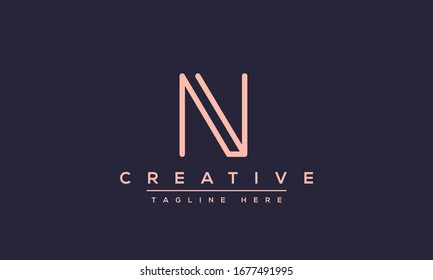 Modern creative N Logo Design and template. NN icon initial Based Monogram and Letters in vector.