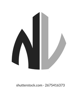 Modernes kreatives NV-Logo-Design Letter NV Symbol für jedes Unternehmen und Unternehmen