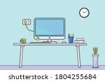 Modern creative office, Creative home workspace, Workspace :Computer, Workspace Apple