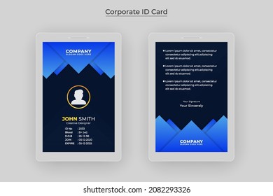 Modern and creative office staff id card design for employee