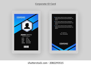 Modern And Creative Office Staff Id Card Design For Employee