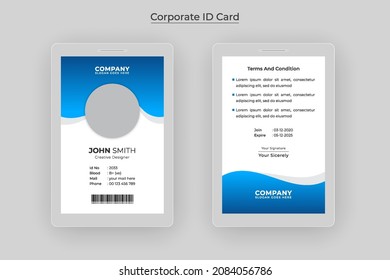 Modern And Creative Office Staff Id Card Design For Employee