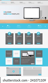 Modern creative one page website design template, Vector Eps 10 