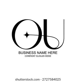 Design moderno e criativo do logotipo da UO para marcas comerciais e identidade digital