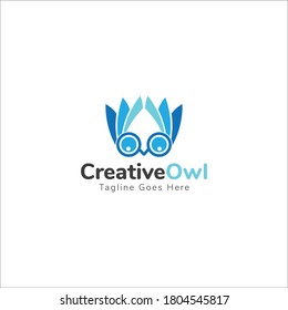 Modern creative owl, bird logo.
