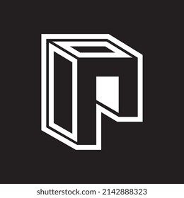 Diseño del logotipo de la letra P sobre fondo de lujo.