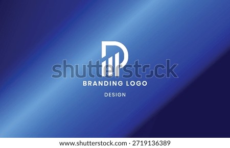Modern creative P letter logo with abstract gradient background .