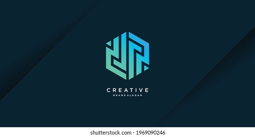 Plantilla de logotipo P creativo moderno con estilo único, tecnología, computadora, datos, parte 1