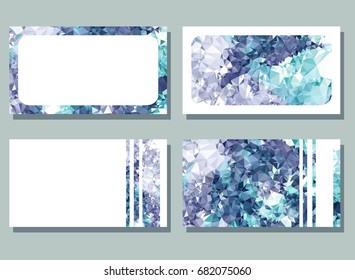 Modern creative polygonal background. Business card blank template. Vector clip art.