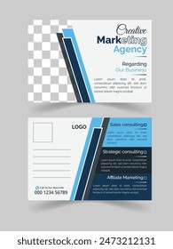 Plantilla de diseño de postales moderna y creativa para negocios corporativos.