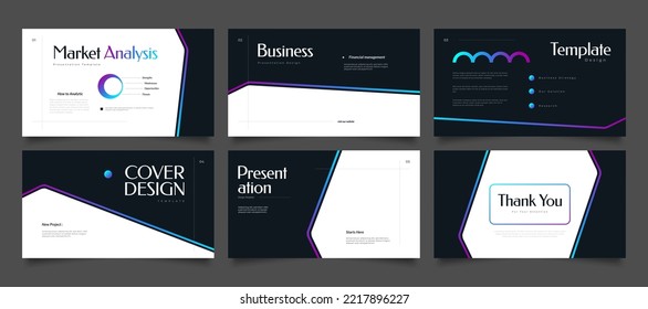 Modern and Creative Presentation Templates Set. Horizontal Poster with Modern Gradient Style for, Branding, Flyer, Leaflet, Marketing, Advertising, Annual Report, Banner, Landing Page, Website Slider