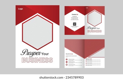 Modern and creative professional bi fold brochure design design