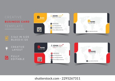 Modern Creative and Professional Business Card set Template vector illustration.