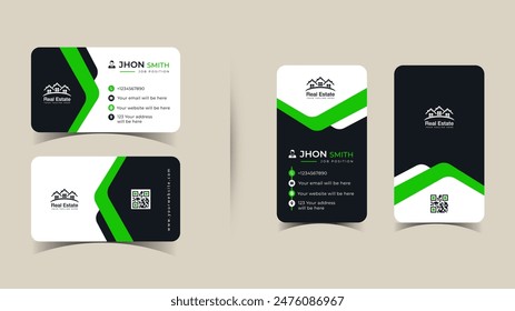 Modern creative professional business card template design.