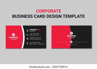 Modern creative professional business card template design.