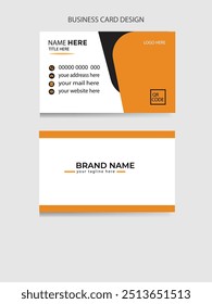 Modern creative professional business card template design.