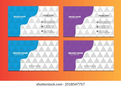 Modern creative professional business card template design.