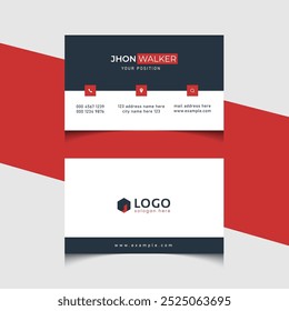 Modern creative professional business card template design.