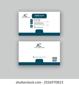 Modern creative professional business card template design.