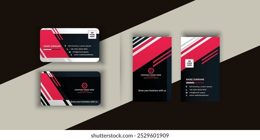 Modern creative professional business card template design.