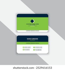 Modern and creative professional business card template design. Visiting card for business