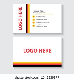 Modern Creative And Professional Business Card Design.