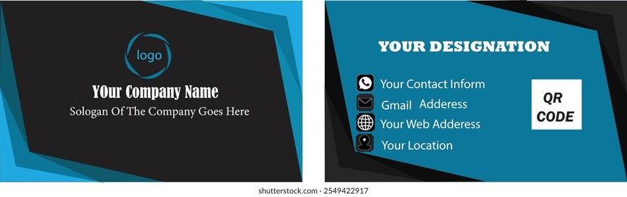 Modern creative professional business card template design.