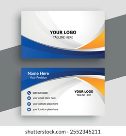 Modern creative professional business card template design.