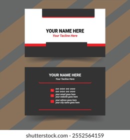 Modern creative professional business card design template.  personal visiting card, vector illustration, professional identity card.