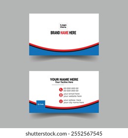 Modern creative professional business card design template.  personal visiting card, vector illustration, professional identity card