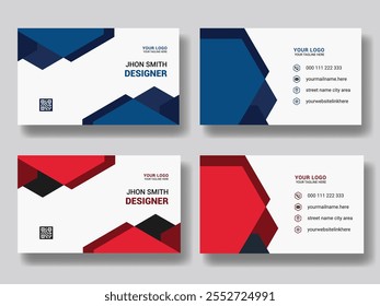 Modern creative professional business card template design corporate identity design.